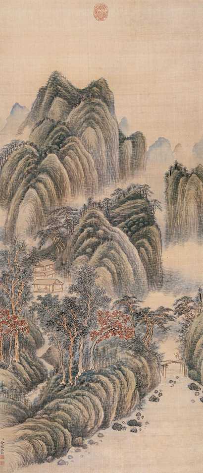 俞榕（款） 山水 立轴